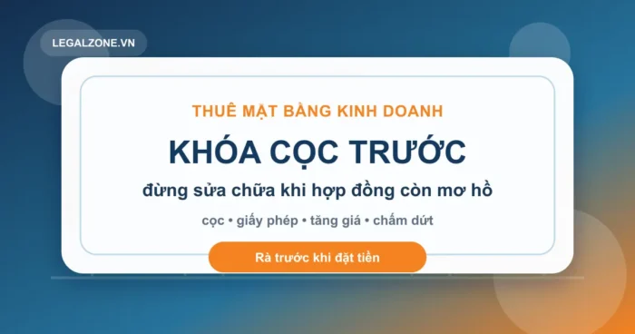 Hợp đồng thuê mặt bằng kinh doanh năm 2026: đừng ký nếu chưa khóa cọc, giấy phép và chi phí sửa chữa