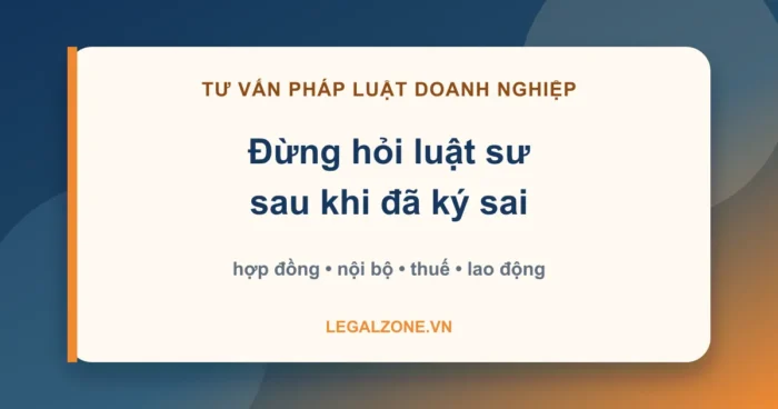 Tư vấn pháp luật doanh nghiệp - hợp đồng, nội bộ, thuế, lao động và pháp chế thuê ngoài - LegalZone