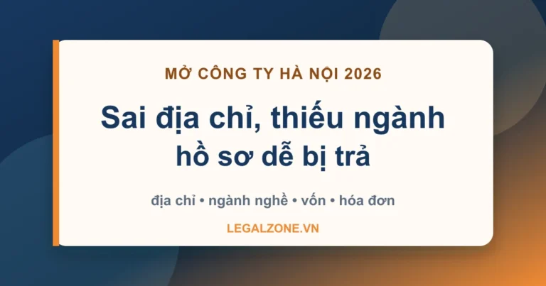 Tư vấn thành lập công ty tại Hà Nội năm 2026: chọn đúng địa chỉ, ngành nghề, vốn và hồ sơ
