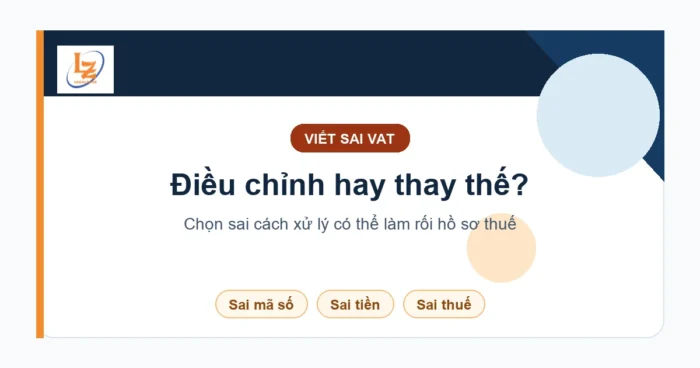 Xử lý khi viết sai hóa đơn VAT năm 2026: điều chỉnh hay thay thế?