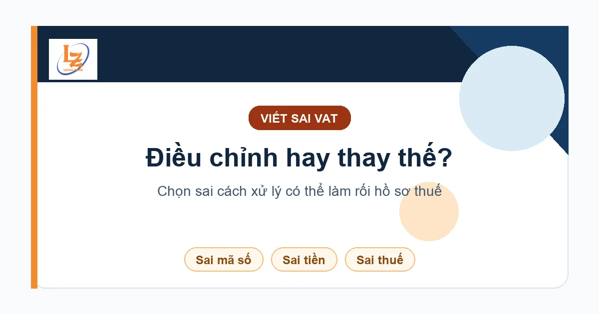 LegalZone - xử lý khi viết sai hóa đơn VAT