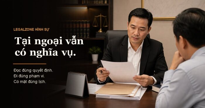 Bị khởi tố nhưng được tại ngoại: cần làm gì để không vi phạm nghĩa vụ?