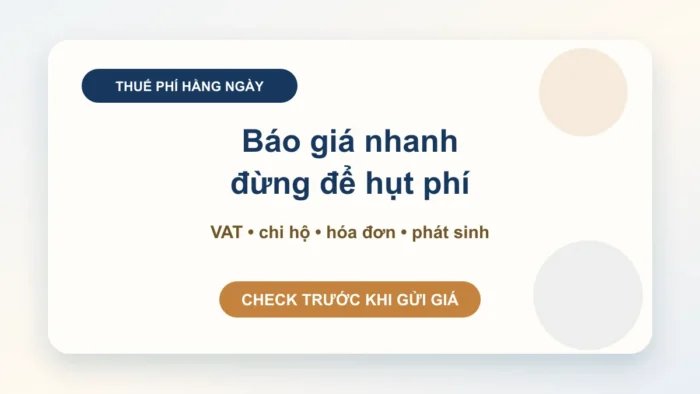 Thuế phí giao dịch hằng ngày: checklist