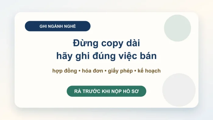 Cách ghi ngành nghề kinh doanh