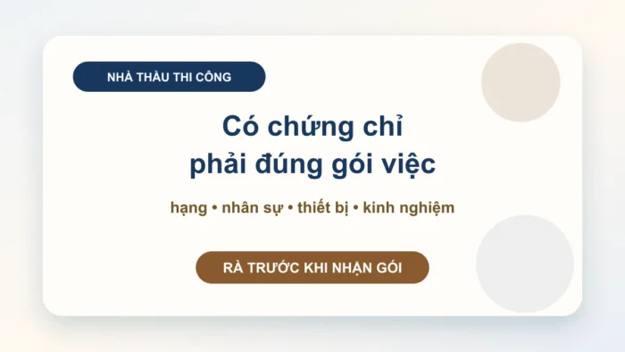 Chứng chỉ năng lực thi công xây dựng