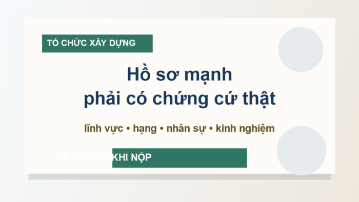 Chứng chỉ năng lực tổ chức xây dựng