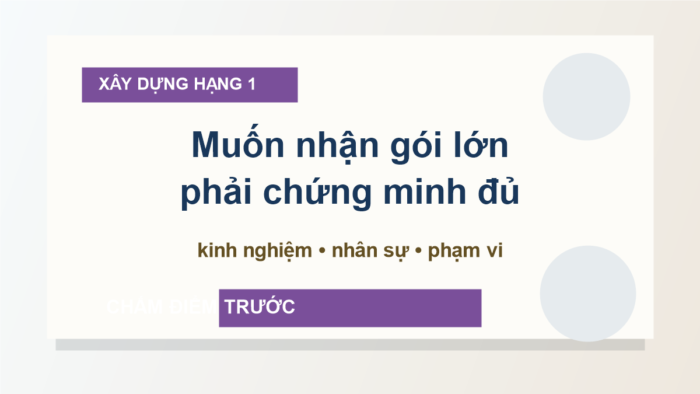 Chứng chỉ năng lực xây dựng hạng 1