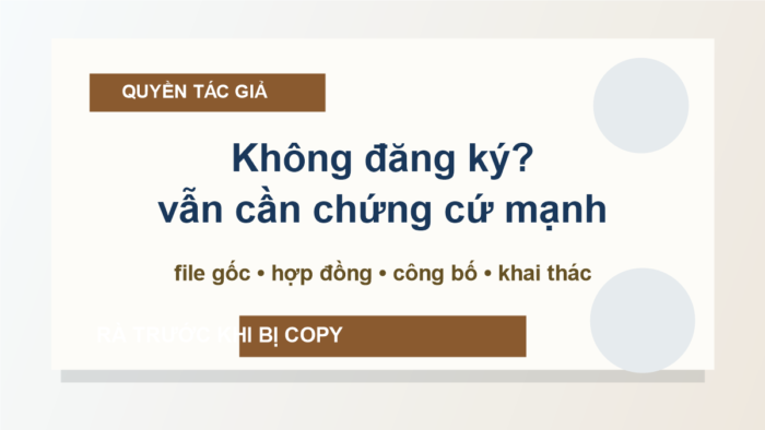 Có bắt buộc đăng ký quyền tác giả?