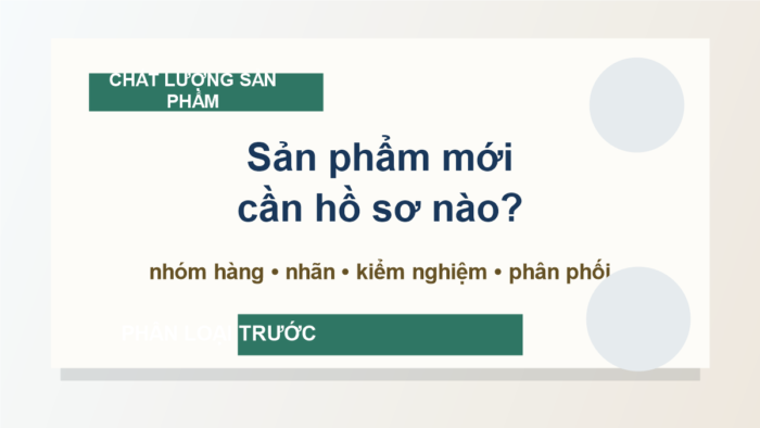 Công bố chất lượng sản phẩm