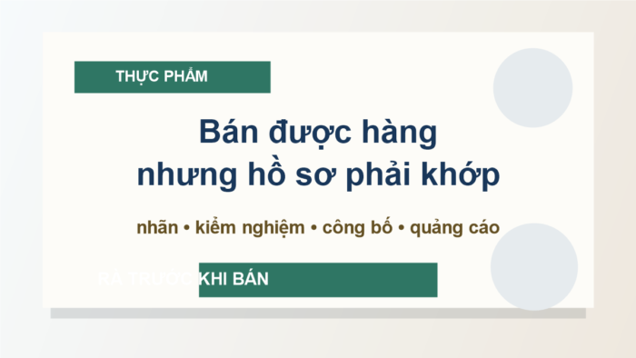 Công bố chất lượng thực phẩm