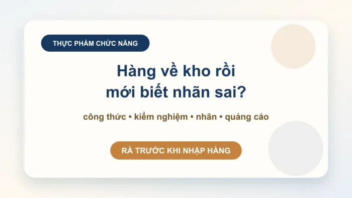 Thủ tục công bố thực phẩm chức năng
