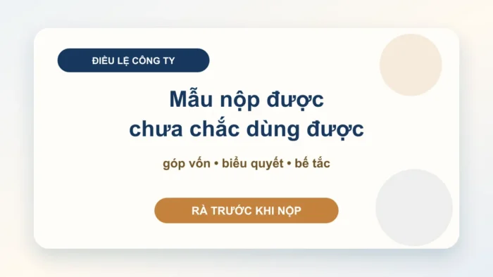 Mẫu điều lệ công ty TNHH 2 thành viên