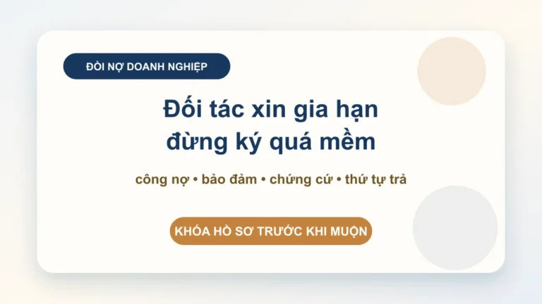 Đòi nợ công ty phá sản: phải chọn đúng thứ tự trước khi gửi thêm hàng hoặc ký gia hạn