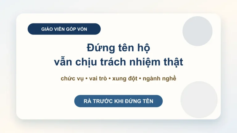 Giáo viên có được thành lập doanh nghiệp, góp vốn kinh doanh không? Cần kiểm tra gì trước khi đứng tên