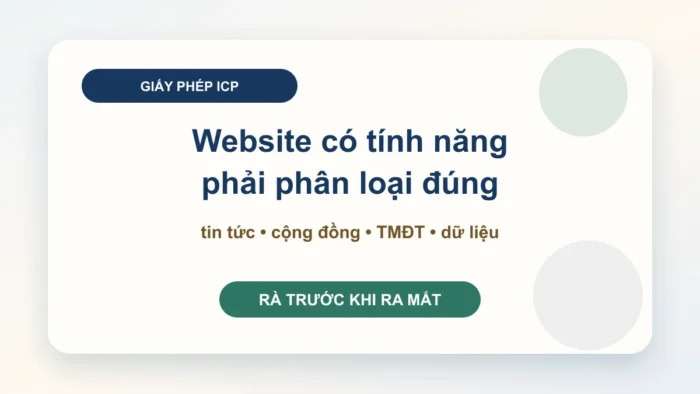 Giấy phép ICP: phân loại website trước khi vận hành