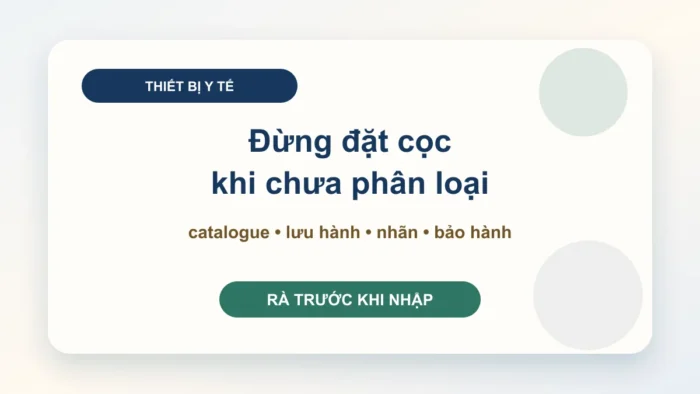 Giấy phép nhập khẩu thiết bị y tế: rà phân loại