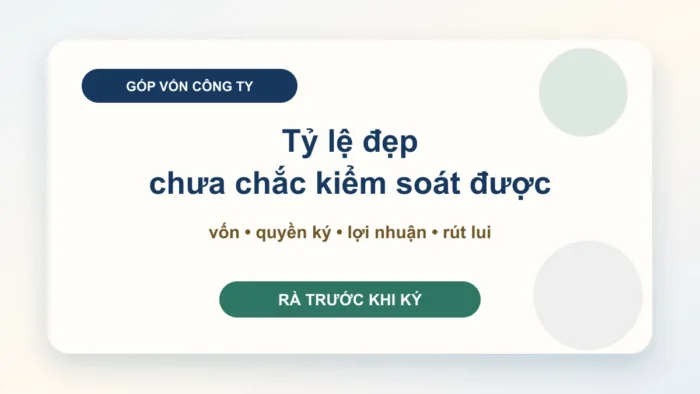 Góp vốn vào công ty: cơ cấu vốn và quyền kiểm soát