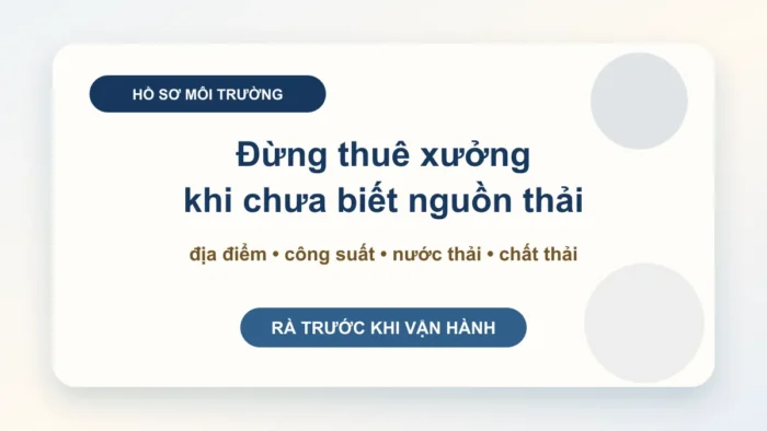 Hồ sơ môi trường cho doanh nghiệp