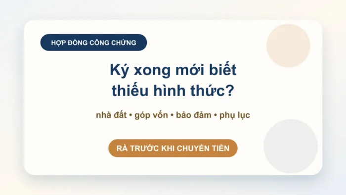 Hợp đồng bắt buộc phải công chứng