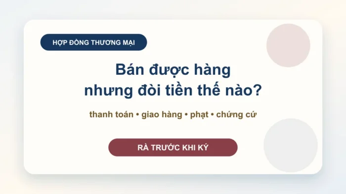 Soạn thảo hợp đồng thương mại