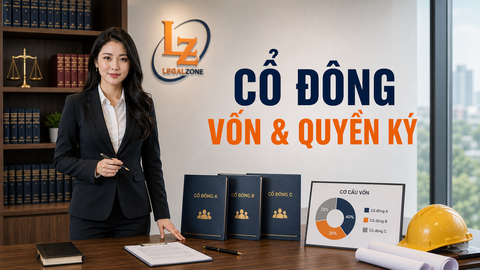 Chuyên viên LegalZone kiểm tra cổ đông vốn và quyền ký khi thành lập công ty cổ phần xây dựng