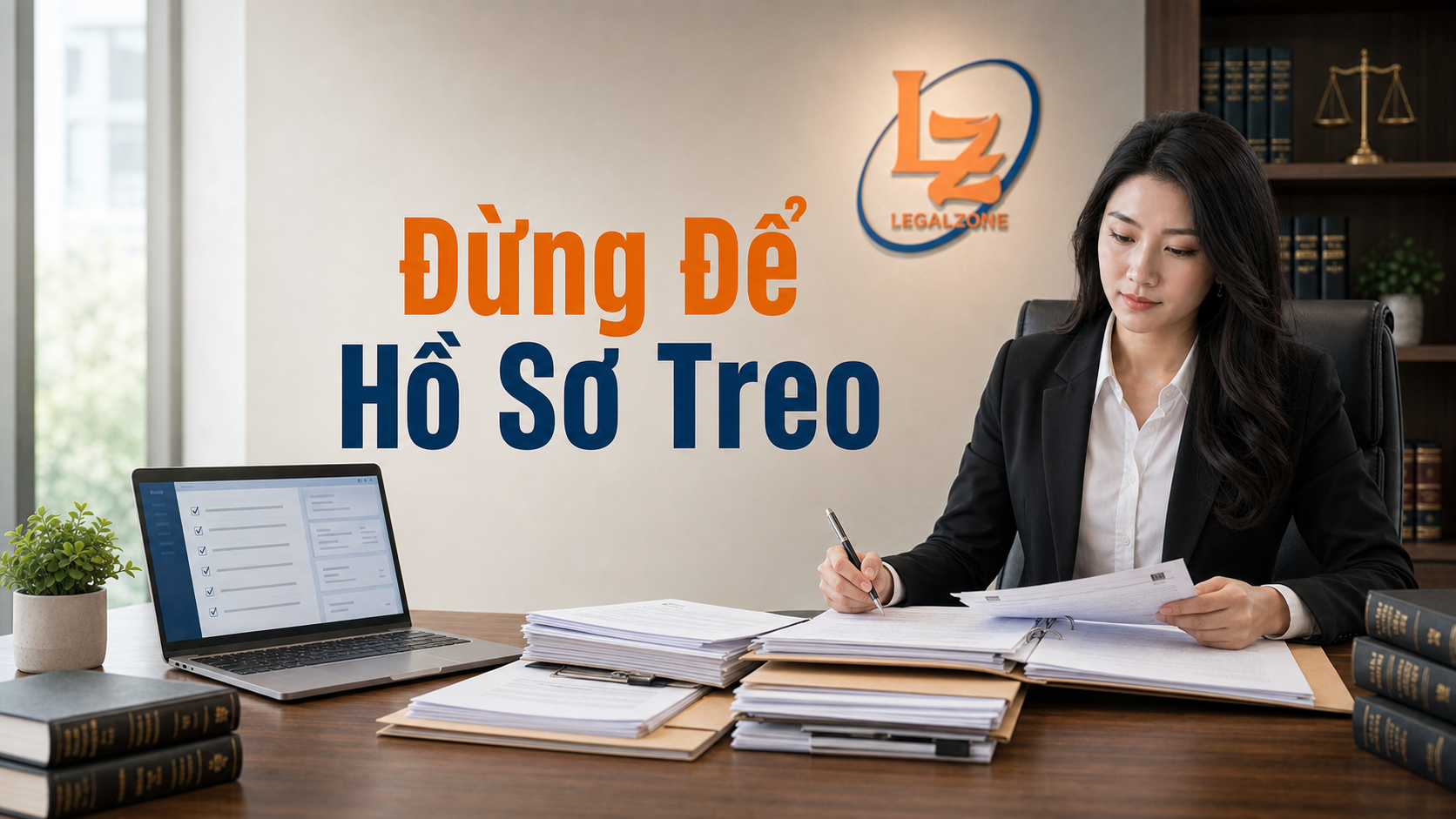 Chuyên viên LegalZone kiểm tra hồ sơ thuế hóa đơn hợp đồng lao động trước khi tạm ngừng kinh doanh