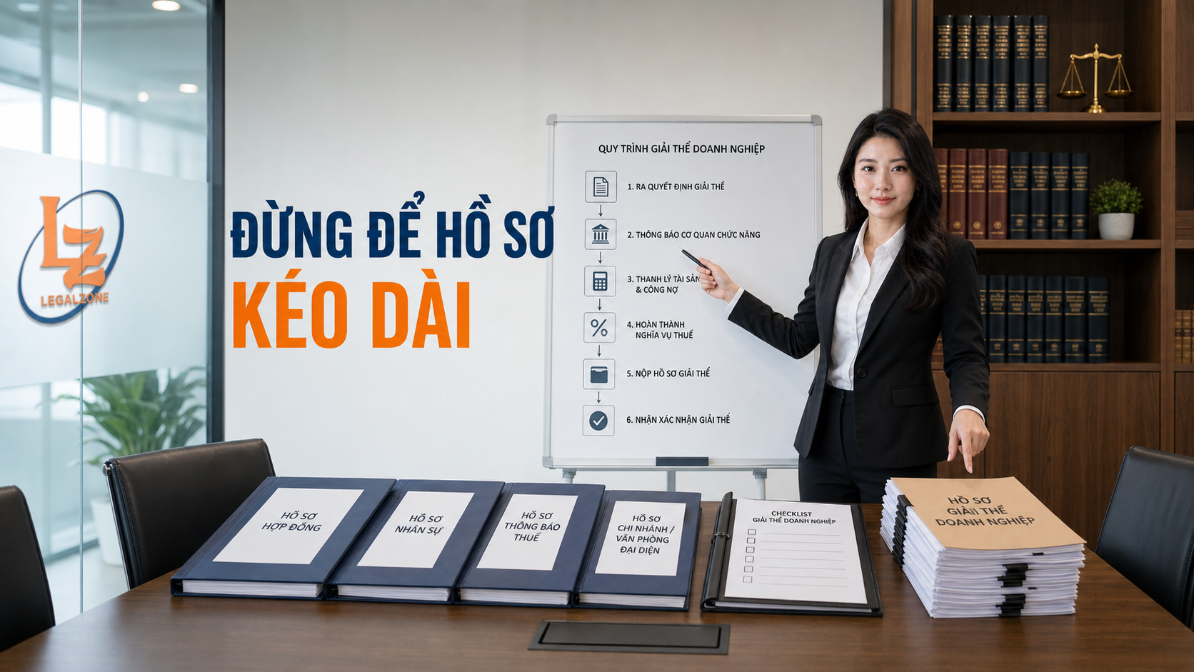Chuyên viên LegalZone hướng dẫn quy trình giải thể doanh nghiệp với hồ sơ thuế hợp đồng lao động và đơn vị phụ thuộc
