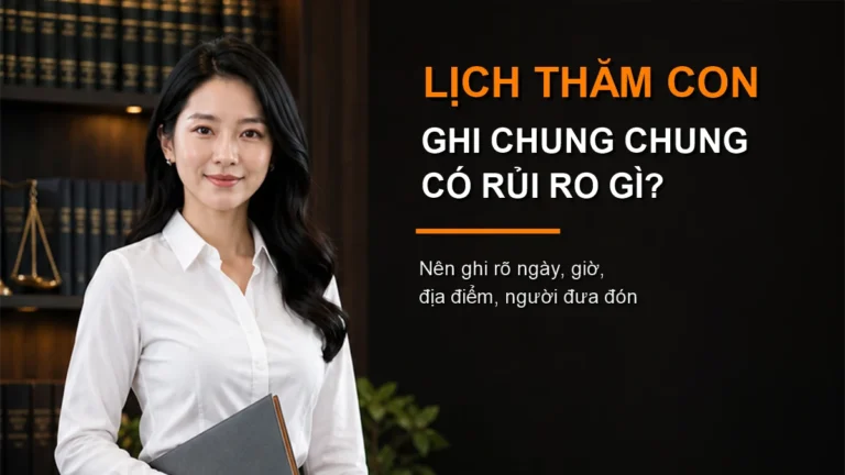 Lịch thăm con ghi chung chung trong bản án ly hôn có yêu cầu ghi cụ thể được không?