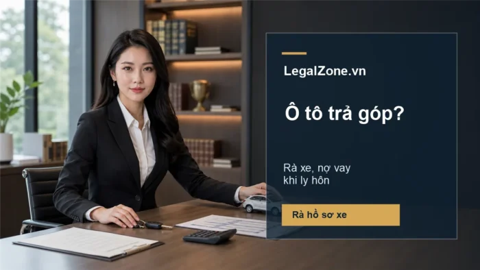 Ô tô trả góp khi ly hôn: chia xe, nợ vay và chứng cứ thanh toán