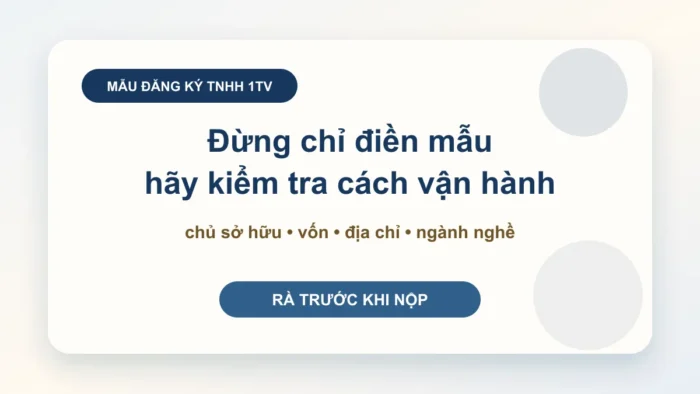 Mẫu giấy đề nghị đăng ký công ty TNHH một thành viên