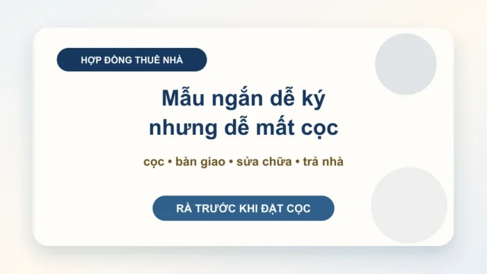 Mẫu hợp đồng thuê nhà ở chuẩn tham khảo