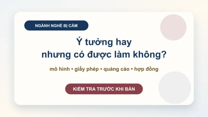 Ngành nghề bị cấm kinh doanh: kiểm mô hình