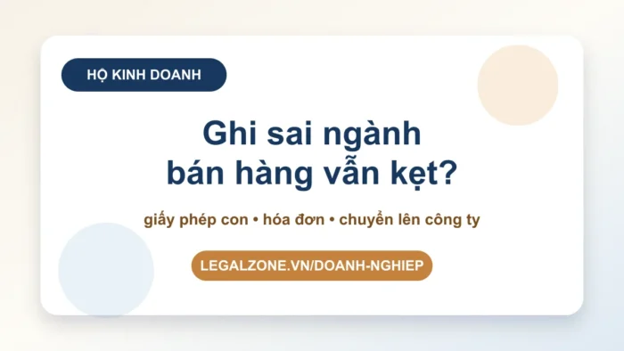 Ngành nghề hộ kinh doanh