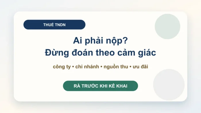 Người nộp thuế TNDN theo Nghị định 320