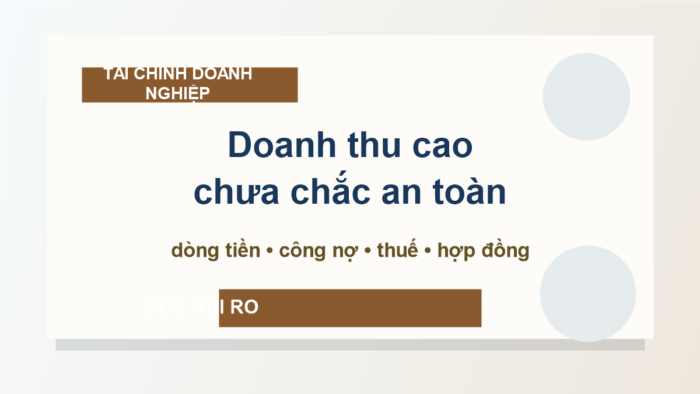 Phân tích tình hình tài chính doanh nghiệp