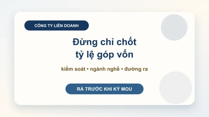 Thành lập công ty liên doanh