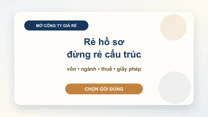 Thành lập doanh nghiệp giá rẻ