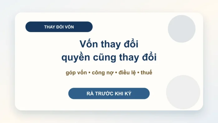 Tăng, giảm vốn điều lệ doanh nghiệp