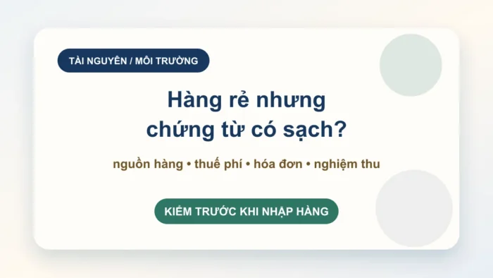 Thuế tài nguyên và phí bảo vệ môi trường