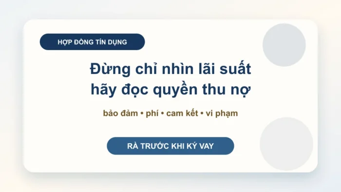 Tổ chức tín dụng: hợp đồng vay, bảo đảm