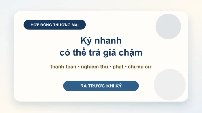 Tư vấn hợp đồng thương mại