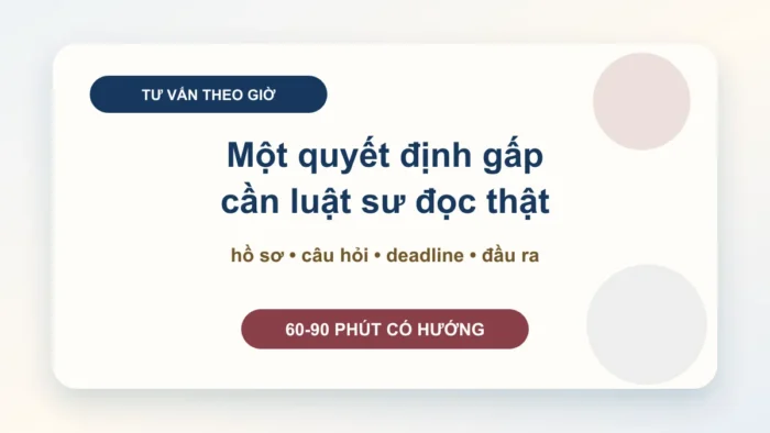 Tư vấn pháp luật theo giờ
