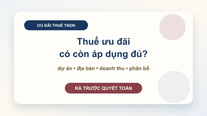 Điều kiện ưu đãi thuế TNDN