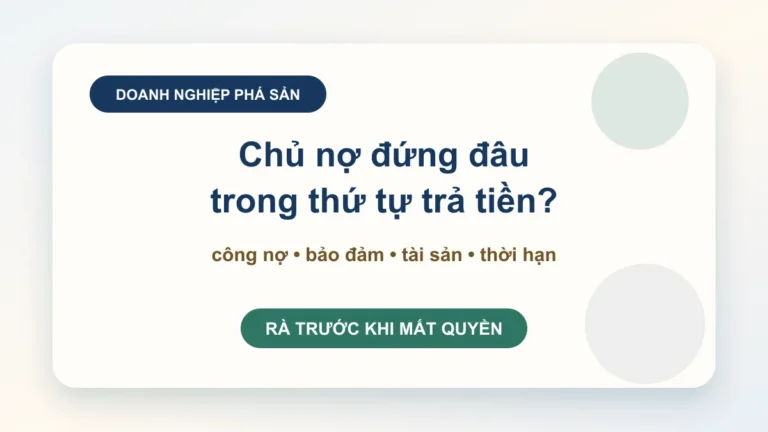 Xử lý tài sản của doanh nghiệp phá sản: chủ nợ cần kiểm tra gì trước khi mất quyền ưu tiên?