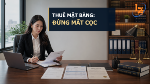 Chuyên viên LegalZone kiểm tra hợp đồng thuê văn phòng hoặc xưởng trước khi đặt cọc