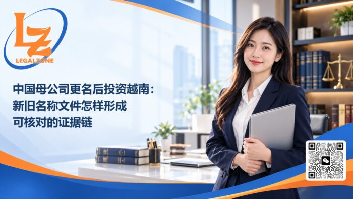 中国母公司更名后投资越南:新旧名称文件怎样形成可核对的证据链