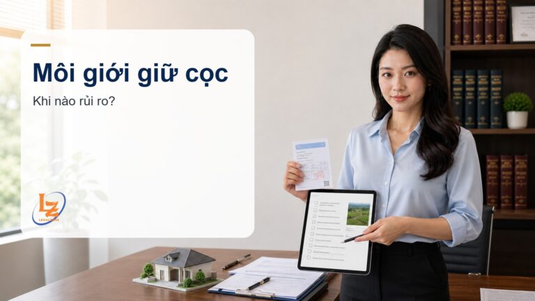 Môi giới giữ tiền cọc mua đất có hợp pháp không?