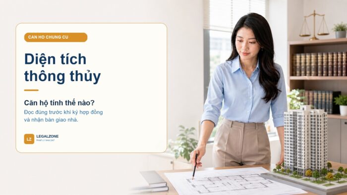 Diện tích thông thủy căn hộ là gì? Cách phân biệt sở hữu riêng và chung năm 2026