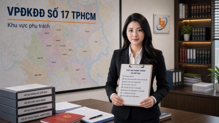Chi nhánh Văn phòng đăng ký đất đai số 17 TPHCM: khu vực và thủ tục