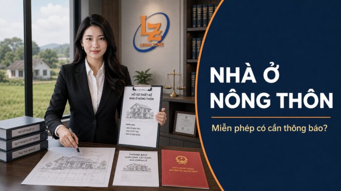 Nhà ở nông thôn miễn giấy phép xây dựng có cần thông báo không?